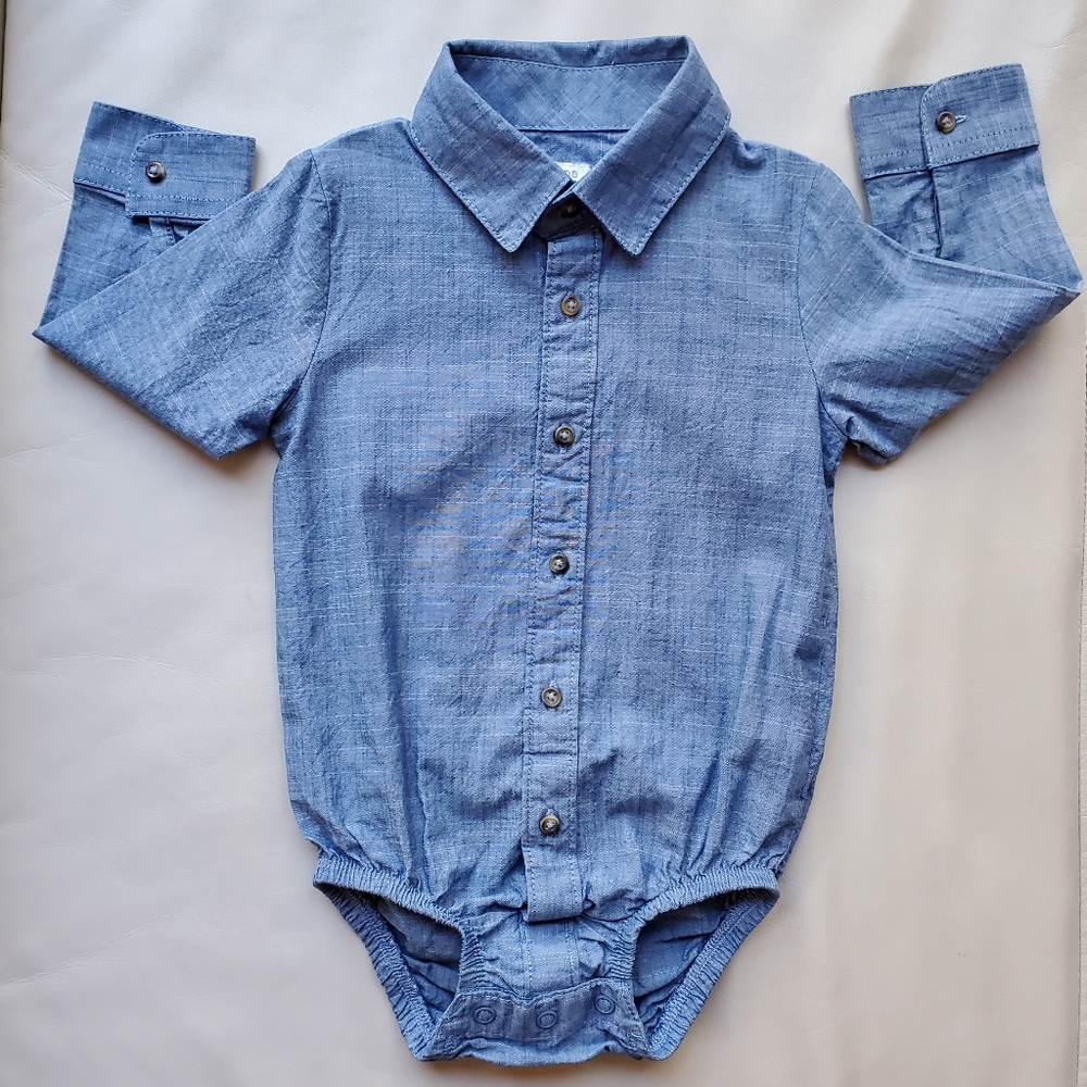 Collared Dress Shirt Onesie